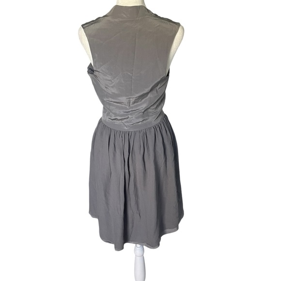 Vintage Nomia Gray Silver Dress - Size 6 - Picture 2 of 5